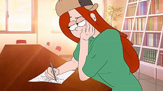 He writes a frank explanatory note at school ! Gravity Falls Hentai Wendy! 2d Porn cartoon