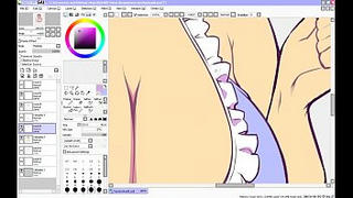 Hentai Speed Drawing - Part 3 - Flats & Shading